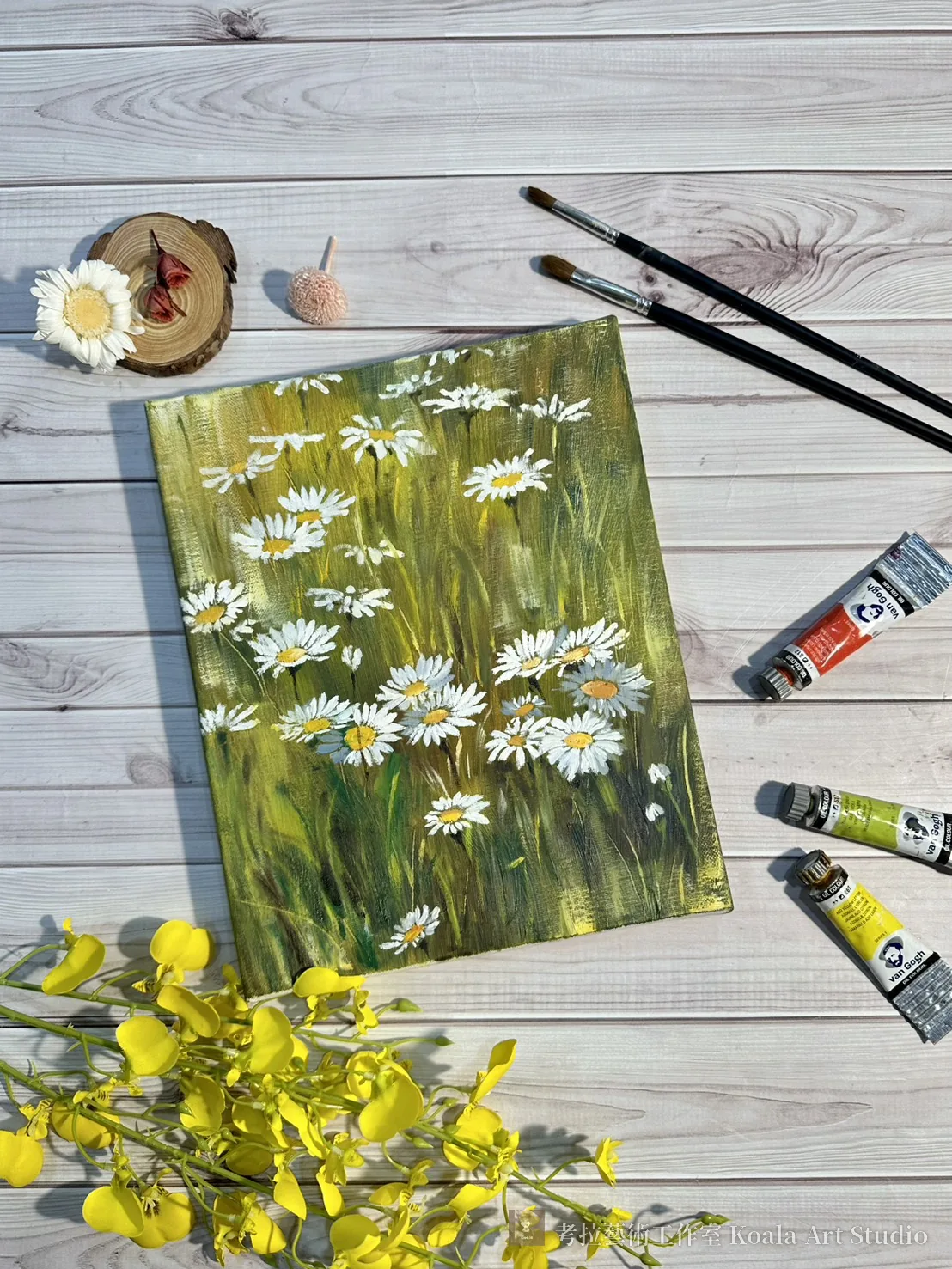 花草壓克力作品