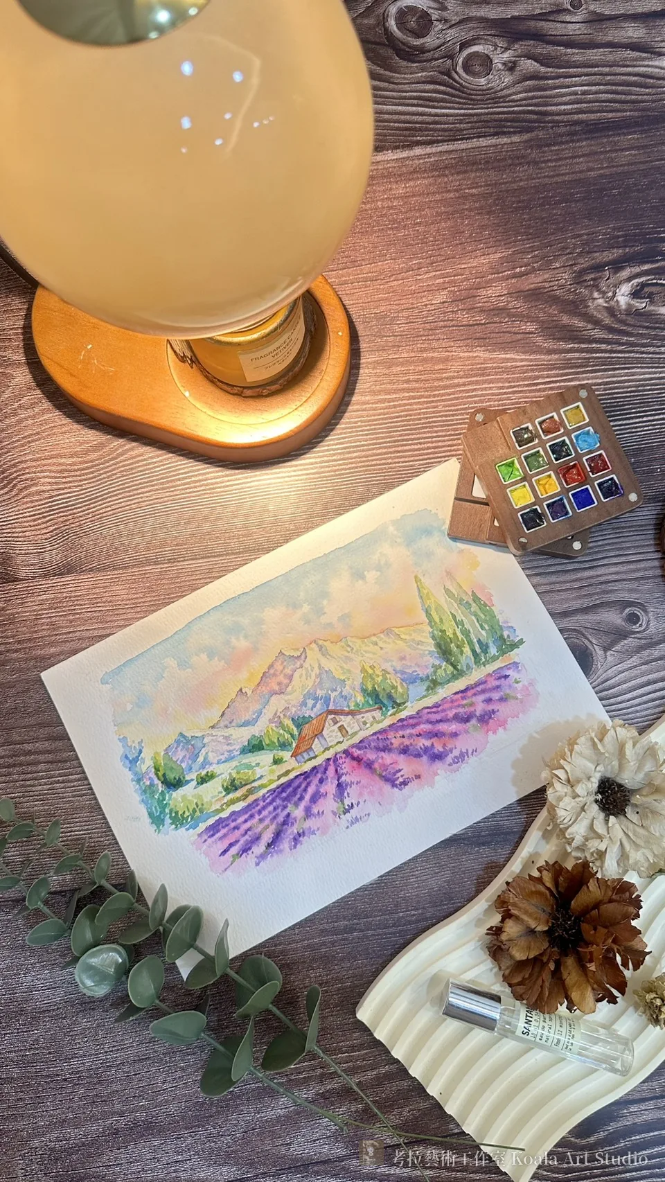 水彩旅行風景作品