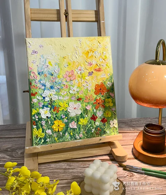 畫刀花海｜油畫作品