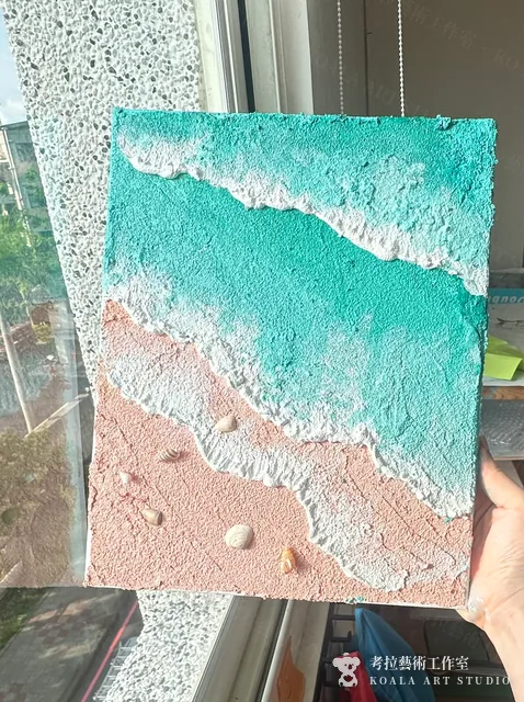 蒂芬妮海岸｜壓克力肌理畫作品