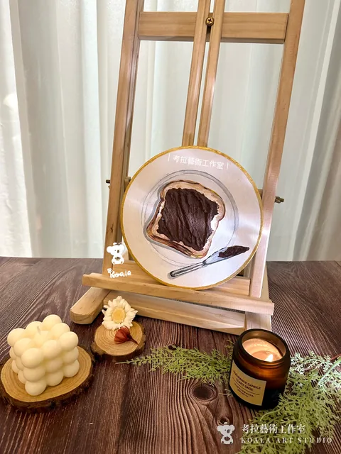 抹醬吐司｜壓克力肌理畫作品