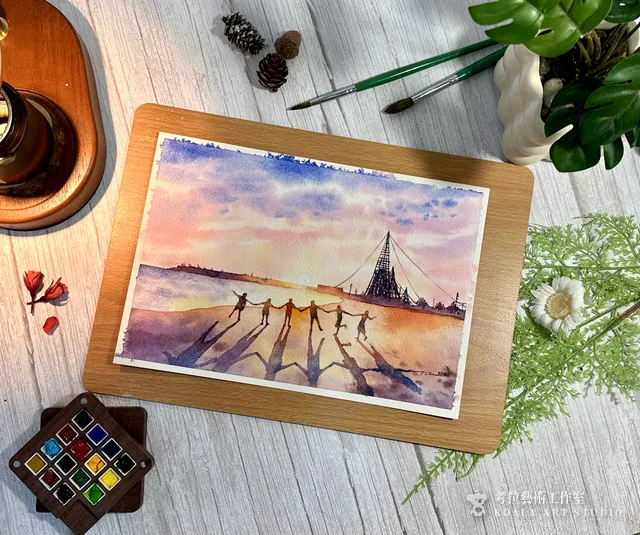 海上鳥居｜水彩作品